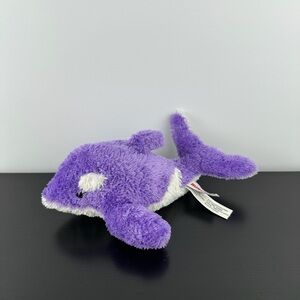 Aurora Purple White Orca Whale 9” Realistic Plush Stuffed Animal Dolphin